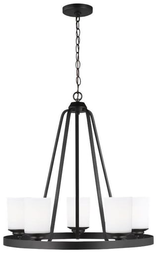 SEAGULL - SEA 3130705-112 KEMAL FIVE LIGHT CHANDELIER BLK