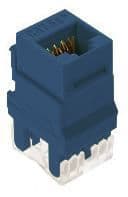 Pass & Seymour / Legrand - On-Q WP3450-BE 1-Port RJ45 Category 5E Blue Plastic Snap-In Keystone Connector