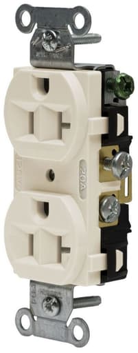 Hubbell Wiring Device - HWDK 5362ALA RCPT, DUP SB, HUBPRO,