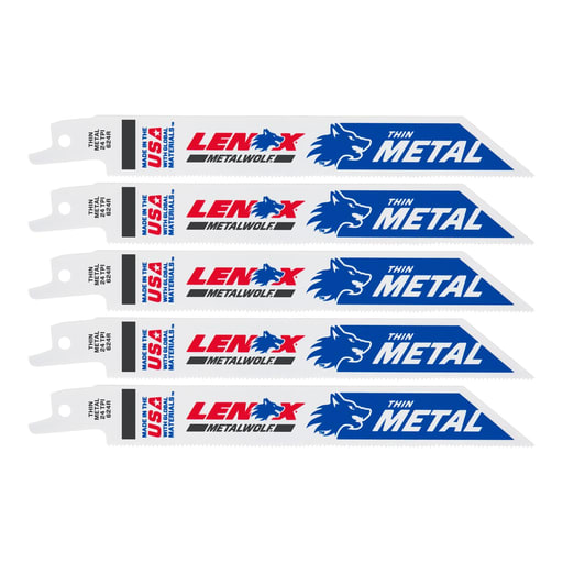 Lenox American Saw - Lenox 20568-624R 6" x 3/4" x .035 x 24TPI Bi-Metal Reciprocating Saw Blade (5/Pkg)