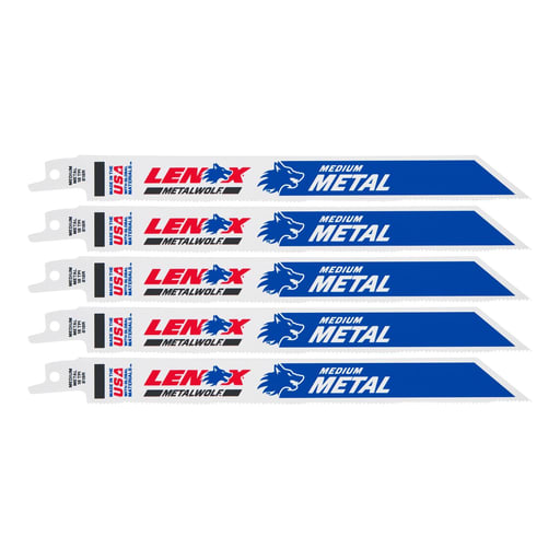 Lenox American Saw - Lenox 20578-818R 8" x 3/4" x .035 x 18TPI Bi-Metal Reciprocating Saw Blade (5/Pkg)