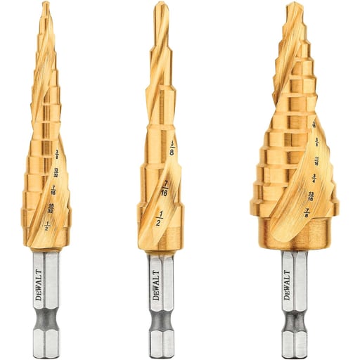 DeWalt Tools - DeWalt DWA1790IR 3-Pc. IMPACT READY® Step Drill Bit Set