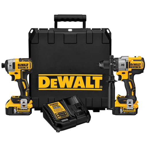 DeWalt Tools - DeWalt DCK299P2 20V MAX Cordless Brushless XR® Hammerdrill & Impact Driver Combo Kit (5.0AH)