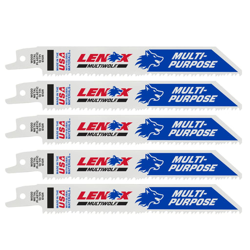 Lenox American Saw - Lenox 20562-610R 6" x 3/4" x .035 x 10TPI Bi-Metal Reciprocating Saw Blade (5/Pkg)