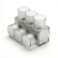 Burndy - Burndy BIBS43 Aluminum Multiple Tap Connector, Clear Insulated, 3 Port, 1 Sided Entry, 14-4 AWG, Al/Cu Rated