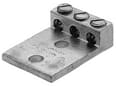 Burndy - Burndy K3A25U2 Aluminum Universal Terminal, 3 Conductor, 2 Hole, 14-1/0 AWG (Str), 3/8" Stud, 1" Stud Hole Spacing, 3 Screws, Al/Cu Rated, Tin Plated