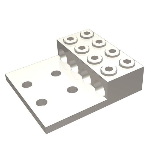 Burndy - Burndy KK4A36U4N Aluminum Universal Terminal, 4 Conductor, 4 Hole, 2 AWG (Str)-600 kcmil, 1/2" Stud, 175" Stud Hole Spacing, 8 Screws, Al/Cu Rated, Tin Plated