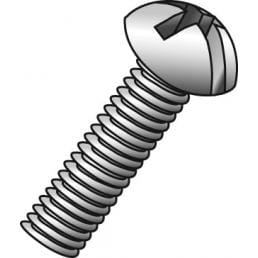 Cully / Mineralac - Minerallac 52412 #8-32 x 3/4 Inch Zinc Plated Steel Combination Slotted/Phillips Drive Round Head Machine Screw
