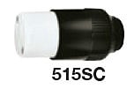 Hubbell Wiring Device - Hubbell 515SC NEMA 5-15R Black and White Nylon Straight Blade Plug and Connector