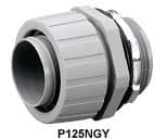 Hubbell Wiring Device - Hubbell P125NGY 1-1/4 Inch Gray Straight Male Non-Metallic Liquidtight Connector
