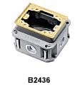 Hubbell Wiring Device - Hubbell B2437 1-Gang 30 In? Brass Cast Iron Rectangular Floor Box