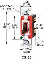 Hubbell Wiring Device - HCI CS320OW SWITCH, SPEC, 3W, 20A 1