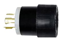 Hubbell Wiring Device - Hubbell L630P Hubbell-Pro 30amp 250v Black Nylon Locking Plug, Straight