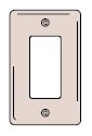Hubbell Wiring Device - Hubbell Wiring Devices NPJ26AL 1-Gang Almond Nylon Medium 1-Decorator Switch Wallplate