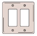 Hubbell Wiring Device - HPW NPJ262AL WALLPLATE, M-SIZE 2G,