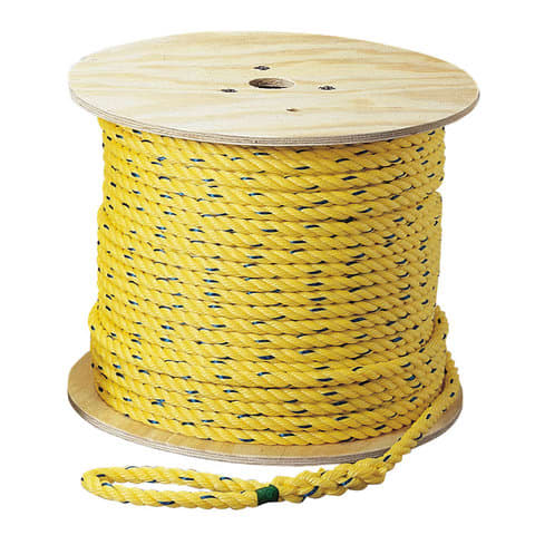 Ideal Industries - Ideal 31-850 PolyProp Pro-Pull Rope, Yellow, 1/2" x 600' Spool, 3780lb Tensile