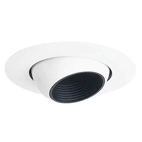 Juno Lighting - 4" Adjustable Eyeball Trim - White w/ Black Baffle