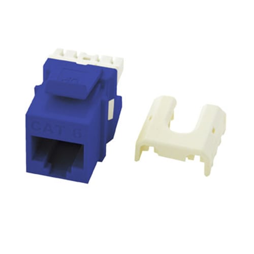 Pass & Seymour / Legrand - On-Q WP3476-BE RJ45 8-Position 8-Wire Category 6 Blue Plastic Quick Connect Keystone Connector