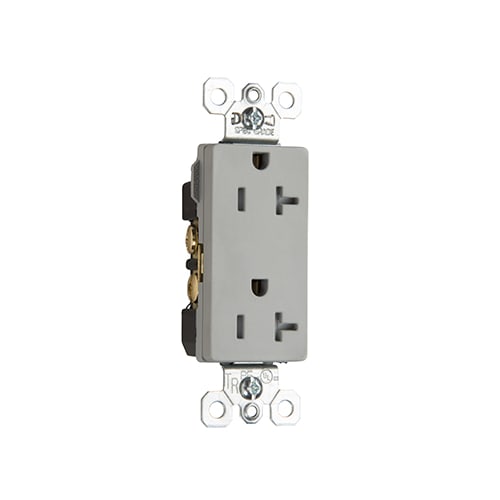 Pass & Seymour / Legrand - CML TR DECO REC 20A125V B+S WIRE GRY