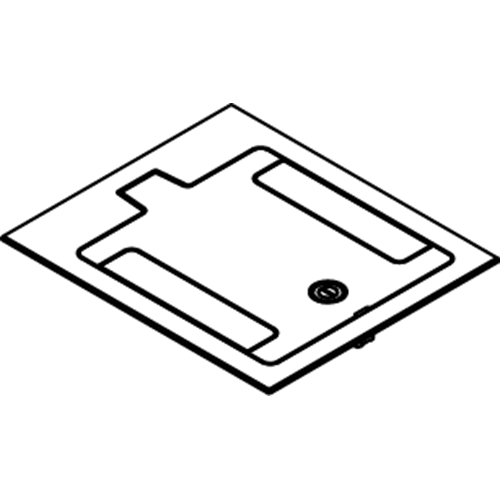 The Wiremold Co - Wiremold RFB119BTCAL 10-11/16 x 12-1/2" Aluminum Floor Box Flush Tile or Carpet Cover Assembly