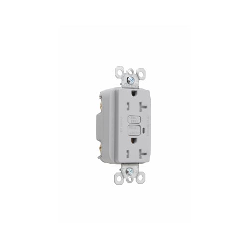 Pass & Seymour / Legrand - Pass & Seymour 2095-TRGRY GFCI Tamper-Resistant Receptacle, 10kA SCCR,20A 125VAC - Gray