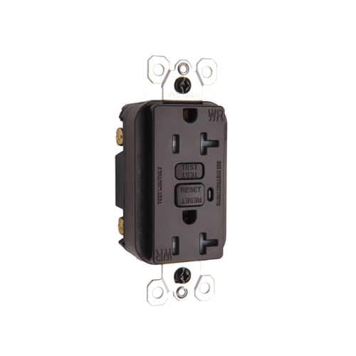 Pass & Seymour / Legrand - Pass & Seymour 2095-TRWR GFCI Receptacle Tamper-Resistant/Weather-Resistant, 10kA SCCR,20A 120V - Brown