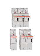 Ferraz Shawmut - Mersen US223I 22 mm 3-Pole 100 Amp 750 VAC/VDC Modular Fuse Holder with Indicator