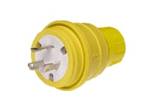 Woodhead - Woodhead 26W47 Watertite Locking Plug, 20A 125V, L5-20P, IP67 - Yellow