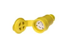 Woodhead - Woodhead 27W47 Watertite Locking Conn, 3P3W 125V, L5-20 - Yellow