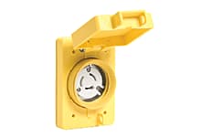 Woodhead - Woodhead 67W47 Watertite Locking Receptacle w/ Coverplate, L5-20 - Yellow