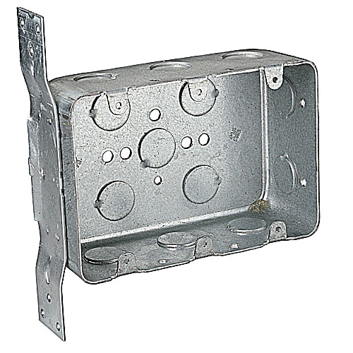 Thomas & Betts Co - Steel City 3G4D-V-1/2 3-Gang 44.3cu.in 1/2 Inch Knockout Bracket Steel Device Box