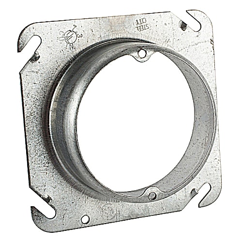 Thomas & Betts Co - Steel City 52C3-1-1/4 4" Steel Square Box Cover, 1-1/4" Raised, 7.3 cu.in.