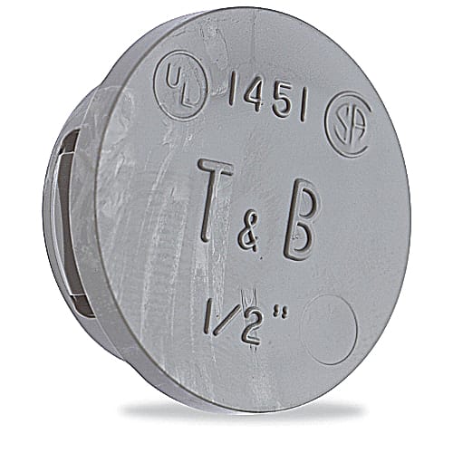 Thomas & Betts 1454 1-1/4" Knockout Plug, Thermoplastic