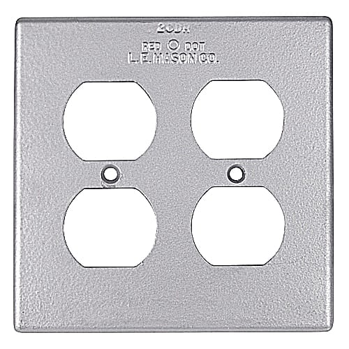 Thomas & Betts Co - Thomas & Betts 2CDR 2-Gang Die-Cast Aluminum Duplex Receptacle Device Box and Cover