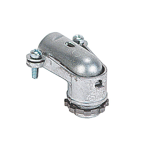 Thomas & Betts Co - Steel City XC291 1/2" Armored Cable/Flex Conduit 90deg Clamp Type Connector, Die Cast Zinc