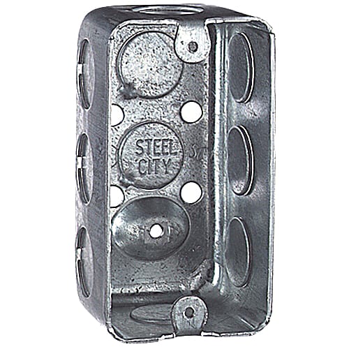 Thomas & Betts Co - Steel-City 58351-1/2 Steel Handy/Utility Box, 4" x 2-1/8" x 1-1/2", 10.3 cu.in. w/ 1/2" KOs