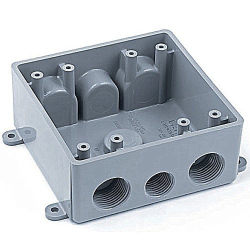 Thomas & Betts Co - ABB E382DE WP TWO GANG T BOX GRAY