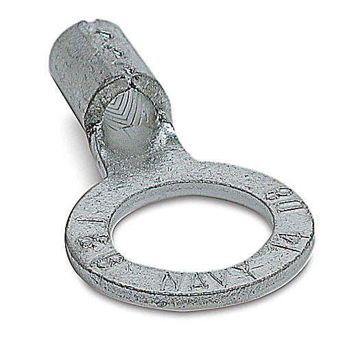 Thomas & Betts Co - Thomas & Betts E71 Non-Insulated Large Ring Terminal - #6, 1/4"bolt (200/Pkg)