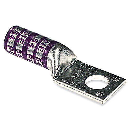 Thomas & Betts Co - Thomas & Betts 54970BE Copper 1-Hole Lug - Long Barrel - Purple - 4/0AWG, 1/2"bolt