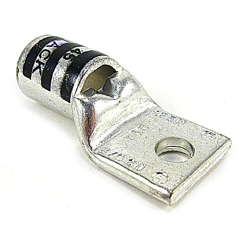 Thomas & Betts Co - Thomas & Betts 54158 Copper 1-Hole Lug - Standard Barrel - Black - 2/0AWG, 5/16"bolt