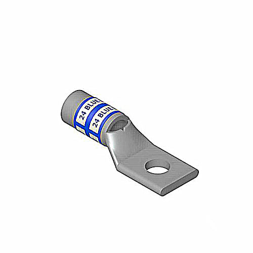 Thomas & Betts Co - Thomas & Betts 54104 Copper 1-Hole Lug - Standard Barrel - Red - #8AWG, #10bolt