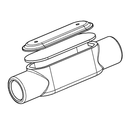 Thomas & Betts Co - Thomas & Betts C100MCG 1 Inch Zinc Plated Aluminum Acrylic Coated Type C Rigid/IMC Conduit Body Cover and Gasket