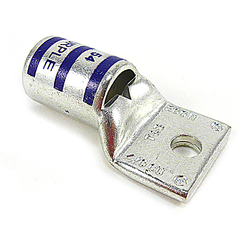 Thomas & Betts Co - Thomas & Betts 54167 Copper 1-Hole Lug - Standard Barrel - Purple - 4/0AWG, 1/4"bolt