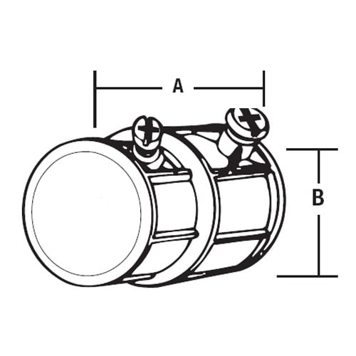 Thomas & Betts Co - Steel City TX-222 3/4 Inch Flex to 3/4 Inch EMT Die-Cast Set Screw Combination Coupling Combination