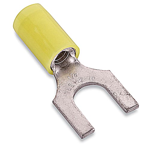 Thomas & Betts Co - Thomas & Betts RC10-10F Nylon-Insulated Fork Terminal - #12-10, #10bolt