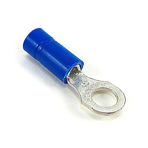 Thomas & Betts Co - Thomas & Betts 14RB-38 18 to 14 AWG 3/8 Inch Stud Blue Electrotinned Copper Vinyl Insulated Ring Terminal
