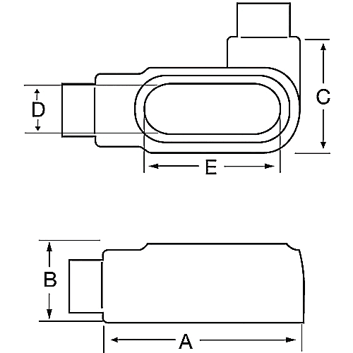 Thomas & Betts Co Ocal LR47G 11/4" PVCCoated OcalBlue® LRStyle