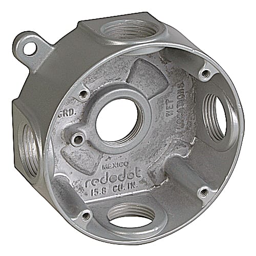 Thomas & Betts Co - Red Dot S-48 5-Hole 3/4 Inch Round Outlet Box with Lugs