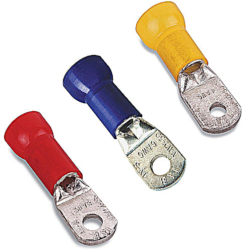 Thomas & Betts Co - Thomas & Betts RD8-10 8 AWG #10 Stud Red Electrotinned Copper Nylon Insulated Ring Terminal