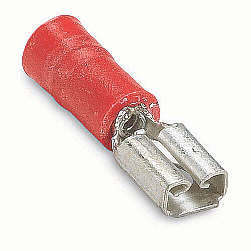 Thomas & Betts Co - Thomas & Betts 18RAD-183 22-18 AWG Wire Range .85 Inch Length .187 Inch Tab Size Insulated Vinyl Female Disconnect